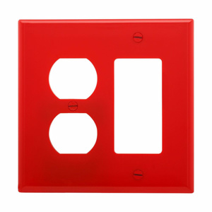 Eaton Wiring Devices Midsized Decorator Duplex Wallplates 2 Gang Red Polycarbonate Device
