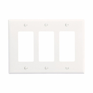 Eaton Wiring Devices PJ263 Series Wallplates 3 Gang Decorator White