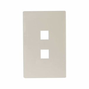 Eaton Wiring Devices Midsized Multimedia Faceplates 1 Gang 2 Port Desert Sand Nylon Snap-on