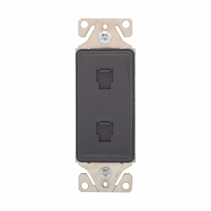 Eaton Wiring Devices Telephone Faceplate Inserts 2 RJ11/RJ14 Silver Granite