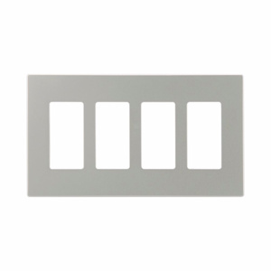 Eaton Wiring Devices Midsized Decorator Wallplates 4 Gang Silver Granite Nylon Snap-on