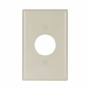 Eaton Wiring Devices Midsized Round Hole Wallplates 1 Gang 1.406 in Light Almond Plastic Device
