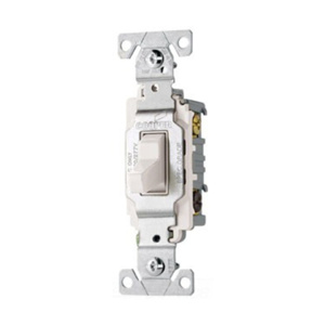 Eaton Wiring Devices 3-Way, SPST Toggle Light Switches 20 A 120/277 V No Illumination White