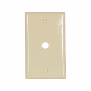 Eaton Wiring Devices Standard Coax Wallplates 1 Gang 0.375 in Ivory Nylon Box