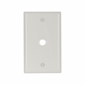 Eaton Wiring Devices Standard Coax Wallplates 1 Gang 0.375 in White Nylon Box