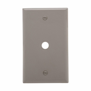 Eaton Wiring Devices Standard Coax Wallplates 1 Gang 0.375 in Gray Nylon Box