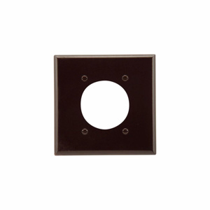 Eaton Wiring Devices Standard Round Hole Wallplates 2 Gang 2.15 in Brown Plastic Device