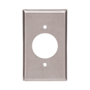 Eaton Wiring Devices Standard Round Hole Wallplates 1 Gang 1.59 in Metallic Stainless Steel 302/304 Device