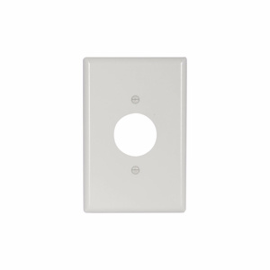 Eaton Wiring Devices Oversized Round Hole Wallplates 1 Gang 1.406 in White Plastic Device