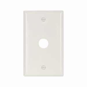 Eaton Wiring Devices Standard Coax Wallplates 1 Gang 0.625 in White Nylon Box