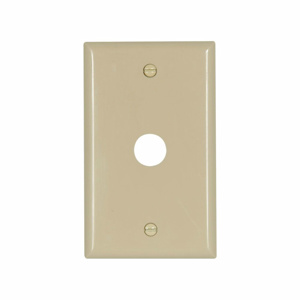 Eaton Wiring Devices Standard Coax Wallplates 1 Gang 0.625 in Ivory Nylon Box