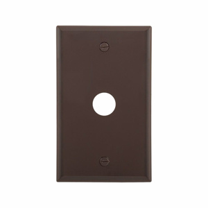 Eaton Wiring Devices Standard Coax Wallplates 1 Gang 0.625 in Brown Nylon Box