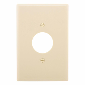 Eaton Wiring Devices Oversized Round Hole Wallplates 1 Gang 1.406 in Ivory Plastic Device