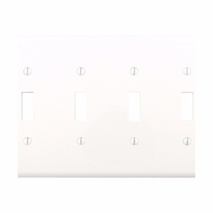 Eaton Wiring Devices Midsized Toggle Wallplates 6 Gang White Polycarbonate Device