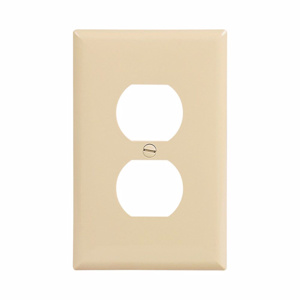 Eaton Wiring Devices Midsized Duplex Wallplates 1 Gang Ivory Polycarbonate Device
