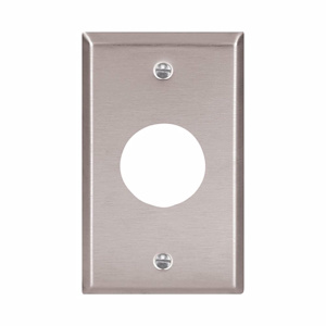 Eaton Wiring Devices Standard Round Hole Wallplates 1 Gang 1.406 in Metallic Stainless Steel 302/304 Device