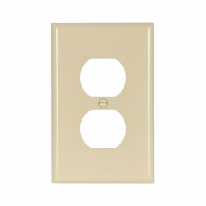 Eaton Wiring Devices Midsized Duplex Wallplates 1 Gang Ivory Plastic Device