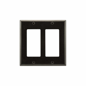 Eaton Wiring Devices Standard Decorator Wallplates 2 Gang Black Plastic Device