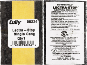 Minerallac Lectra-Stop™ Switch Box Fire-rated Inserts