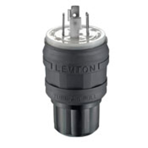 Leviton Wetguard® Locking Plugs 20 A 250 V 3P4W L15-20P Uninsulated Wetguard® Wet Location