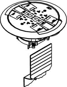 Wiremold 881 Series Floor Box Covers