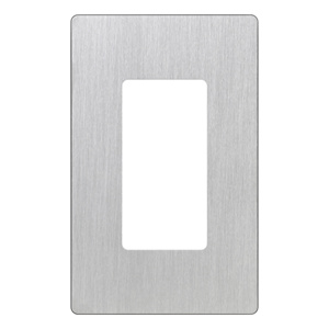 Lutron Standard Decorator Wallplates 1 Gang Metallic Stainless Steel Snap-on
