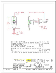 Hubbell Power Veri*Lite Line Post Insulators Polymer