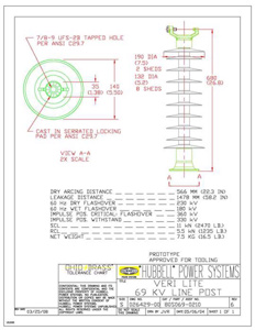Hubbell Power Veri*Lite Line Post Insulators