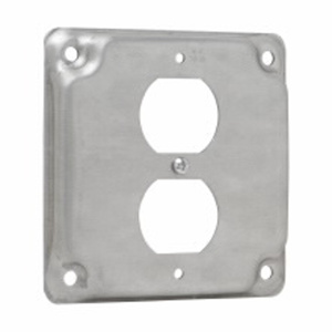 Eaton Crouse-Hinds TP5 Raised Square Surface Covers 1 Duplex Receptacle Steel