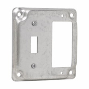 Eaton Crouse-Hinds TP5 Raised Square Surface Covers 1 Toggle Switch/1 GFCI Device Steel