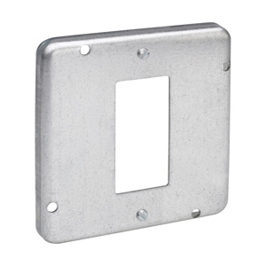 Eaton Crouse-Hinds TP7 Raised Square Surface Covers 1 GFCI Device Steel