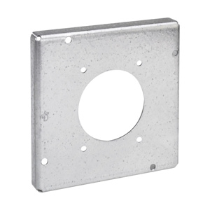 Eaton Crouse-Hinds TP7 Raised Square Surface Covers (1) 2.140 inch Diameter Hole Steel