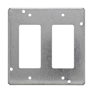 Eaton Crouse-Hinds TP7 Raised Square Surface Covers 2 GFCI Device Steel