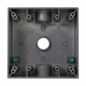 Eaton Crouse-Hinds TP7000 Series Weatherproof Outlet Boxes 2 in Metallic 2 Gang 1/2 in