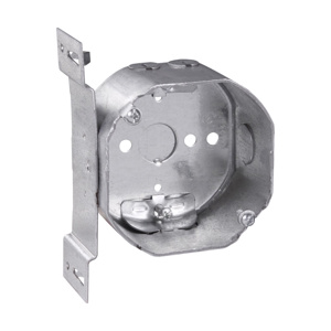 Eaton Crouse-Hinds 4 in Octagon Outlet 8B Boxes - Fixture Rated Steel 2-1/8 in Bracket - S