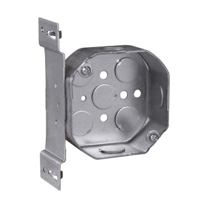 Eaton Crouse-Hinds 4 in Octagon Outlet Boxes without Clamps Steel 1-1/2 in Bracket - S