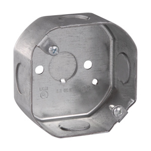 Eaton Crouse-Hinds 3-1/4 in Octagon Outlet Boxes without Clamps Steel 1-1/2 in Screws
