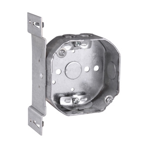 Eaton Crouse-Hinds 4 in Octagon Outlet 8B Boxes - Fixture Rated Steel 1-1/2 in Bracket - S