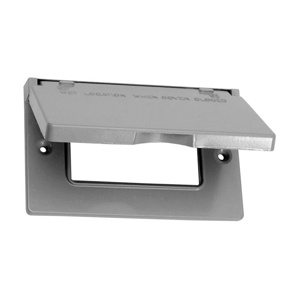 Eaton Crouse-Hinds TP72 Series Weatherproof Outlet Covers 2.81 x 4.56 x 0.75 in Aluminum Die Cast Decorator 1 Gang Gray