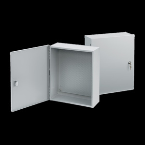 nVent HOFFMAN A1PP Hinged Latching Locking N1 Enclosures with Integrated Perforated Panel 24 x 20 x 6 in Hinged Enclosure Steel