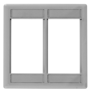 Hubbell Premise Standard Modular Frame Plates 2 Gang Gray Nylon Device