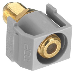 Hubbell Premise SFGRF iStation Series Keystone Connectors F/F Coupler Gray