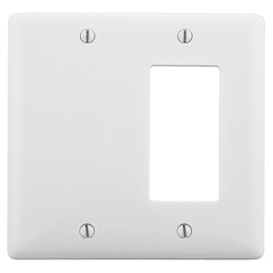 Hubbell Wiring Standard Blank Decorator Wallplates 2 Gang White Nylon Device