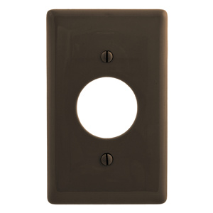 Hubbell Wiring Standard Round Hole Wallplates 1 Gang 1.40 in Brown Nylon Device