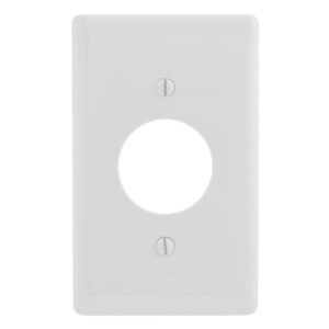Hubbell Wiring Standard Round Hole Wallplates 1 Gang 1.40 in White Nylon Device