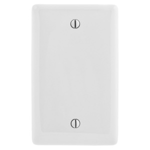 Hubbell Wiring Standard Blank Wallplates 1 Gang White Nylon Box