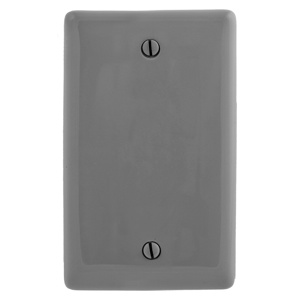 Hubbell Wiring Standard Blank Wallplates 1 Gang Gray Nylon Box