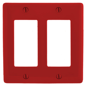 Hubbell Wiring Standard Decorator Wallplates 2 Gang Red Nylon Device