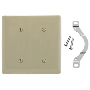 Hubbell Wiring Standard Blank Wallplates 2 Gang Ivory Nylon Strap