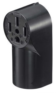 Hubbell Wiring Straight Blade Single Receptacles 50 A 125/250 V 3P3W 10-50R Residential tradeSELECT® Dry Location Black